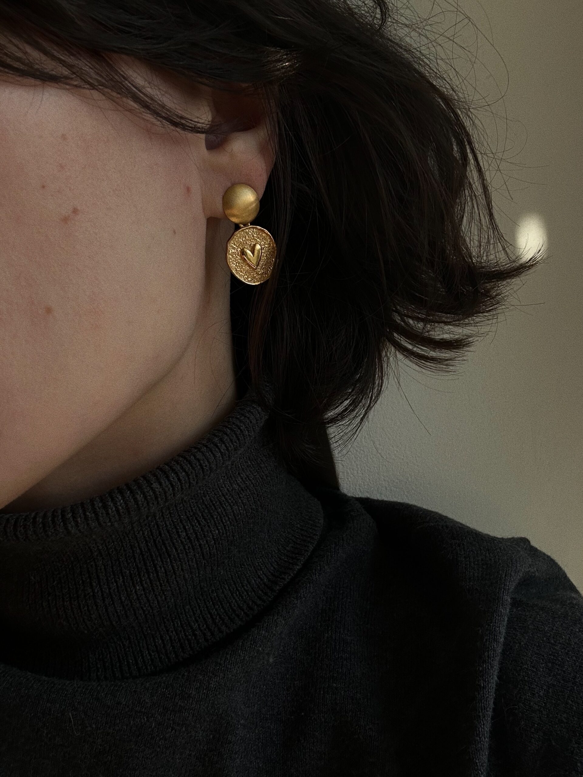 Kolczyki Sweet Message in Gold - obrazek 1