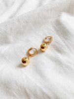 Kolczyki Golden Drops - obrazek 2